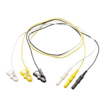 3 Elektrodenkabel in weiß, gelb und schwarz