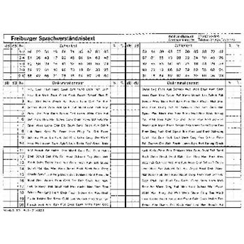 Formblatt für Freiburger Sprachtest