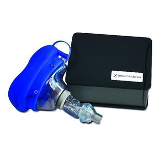 Rhinomanometer Rhino² Analyser mit blauer Atemmaske